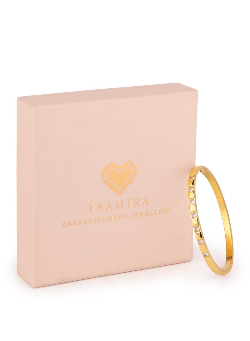 TAAHIRA Zircon Clasp Bangle Bracelet - Image 3